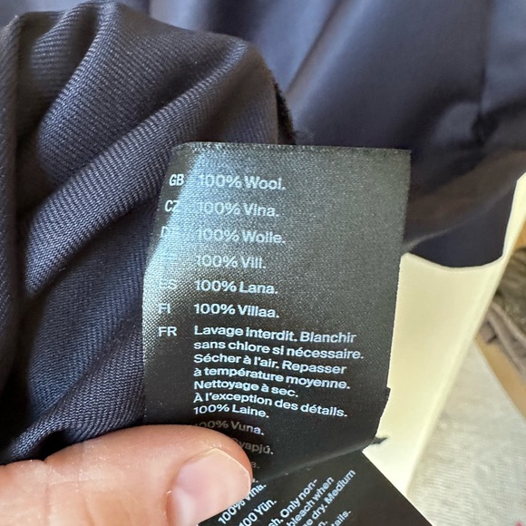 COS Deconstructed Wool Midi Shirt Dress - Collar Button Minimalist Utility sz 8 - Picture 9 of 9